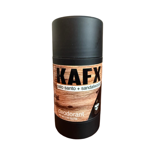 Palo Santo + Sandalwood  KAFX Body Natural Coffee Infused Deodorant