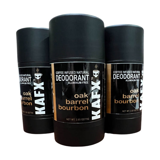 Oak Barrel Bourbon 3 Pack of KAFX Body Natural Deodorant